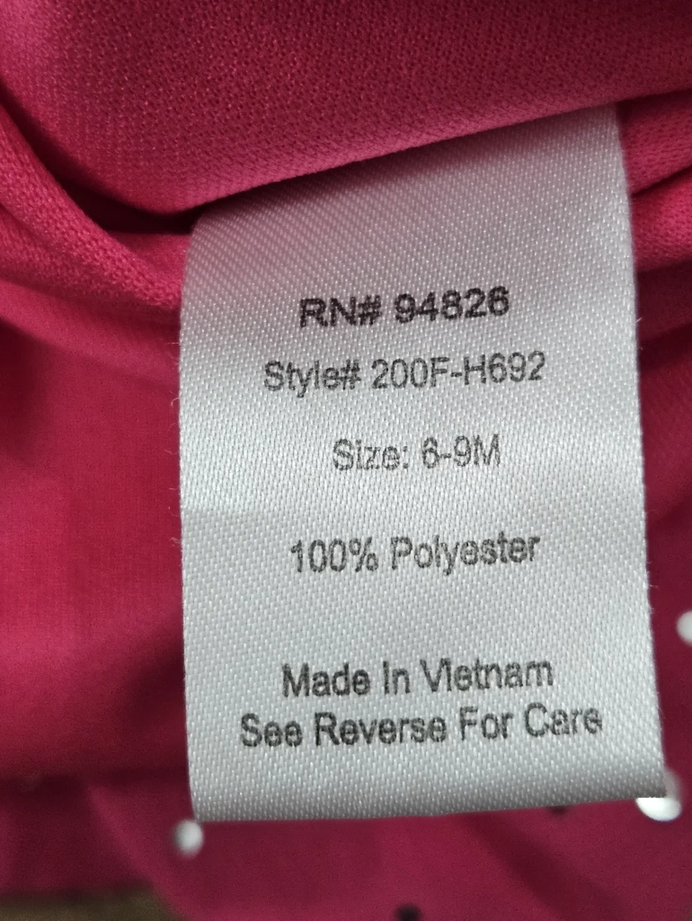 Polka Dot Dress Baby Girl 6-9M Puff Sleeve Bow‎ Party Bubble Hem Pink Metallic